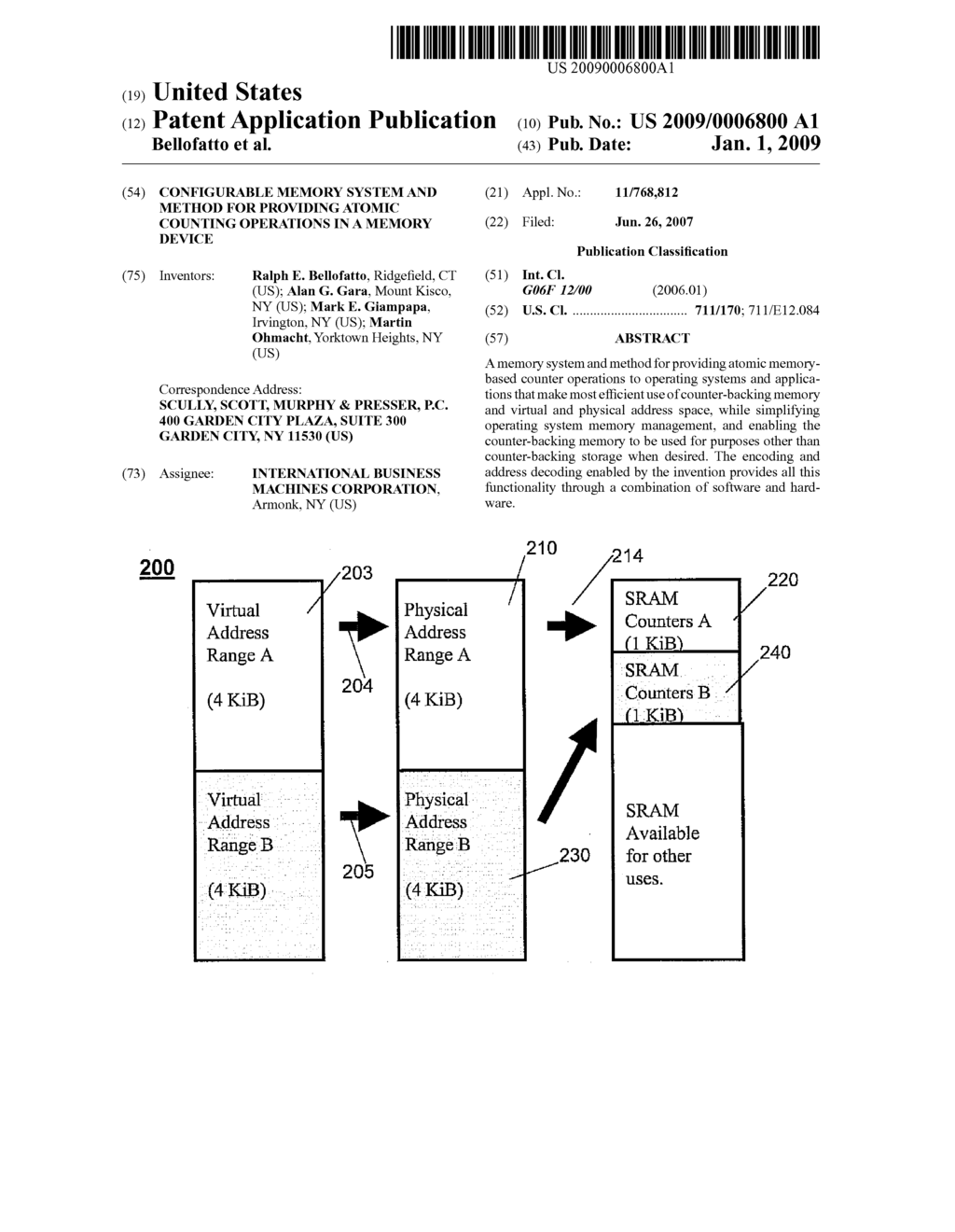 CONFIGURABLE MEMORY SYSTEM AND METHOD FOR PROVIDING ATOMIC COUNTING OPERATIONS IN A MEMORY DEVICE - diagram, schematic, and image 01