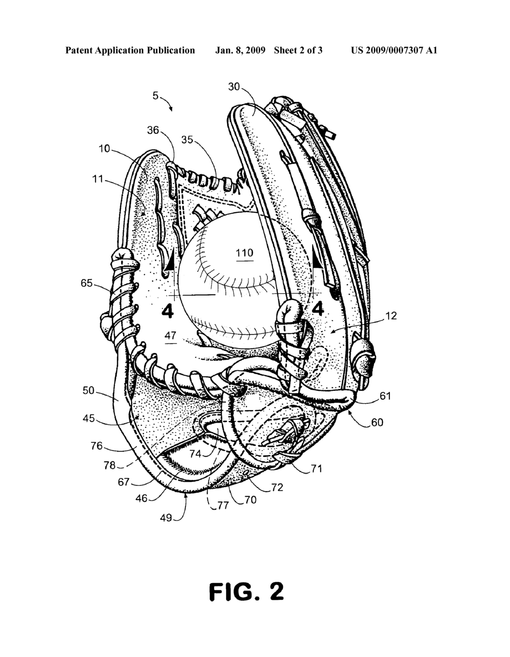 BASEBALL GLOVES WITH FLEXIBILITY FOLDS - diagram, schematic, and image 03