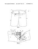 SHORTS COMPRISING A WAISTBAND WITH A SELF-GRIPPING STRIP diagram and image