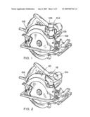 Variable dust chute for circular saws diagram and image