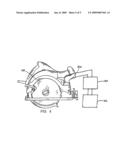 Variable dust chute for circular saws diagram and image