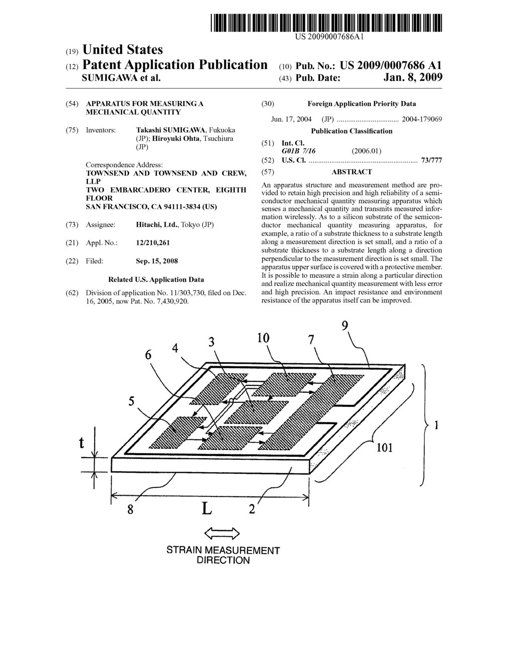 Apparatus for Measuring a Mechanical Quantity - diagram, schematic, and image 01