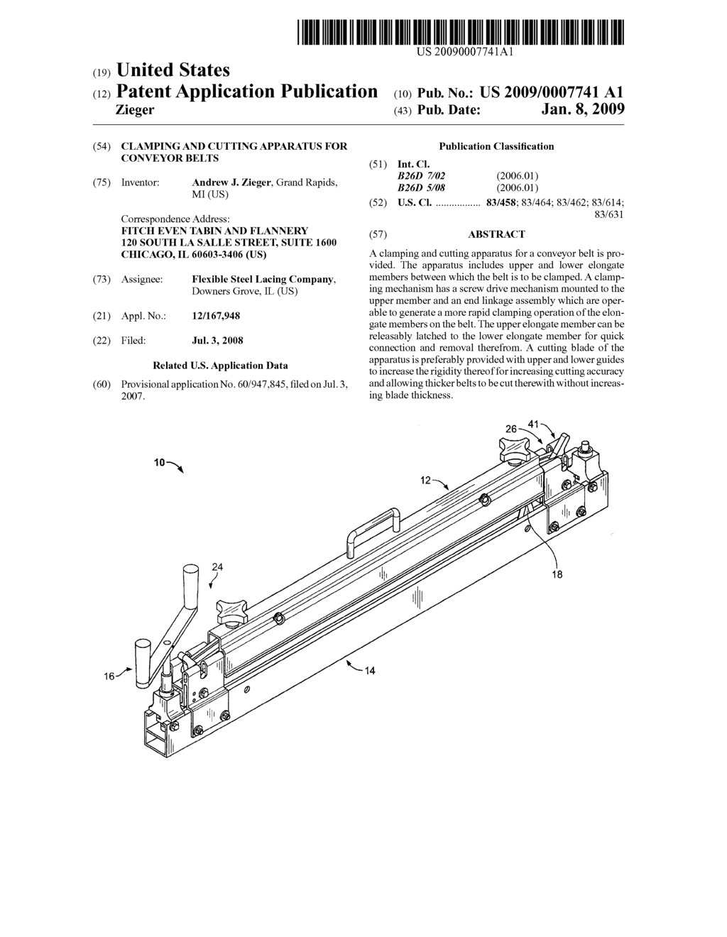 Clamping and Cutting Apparatus for Conveyor Belts - diagram, schematic, and image 01