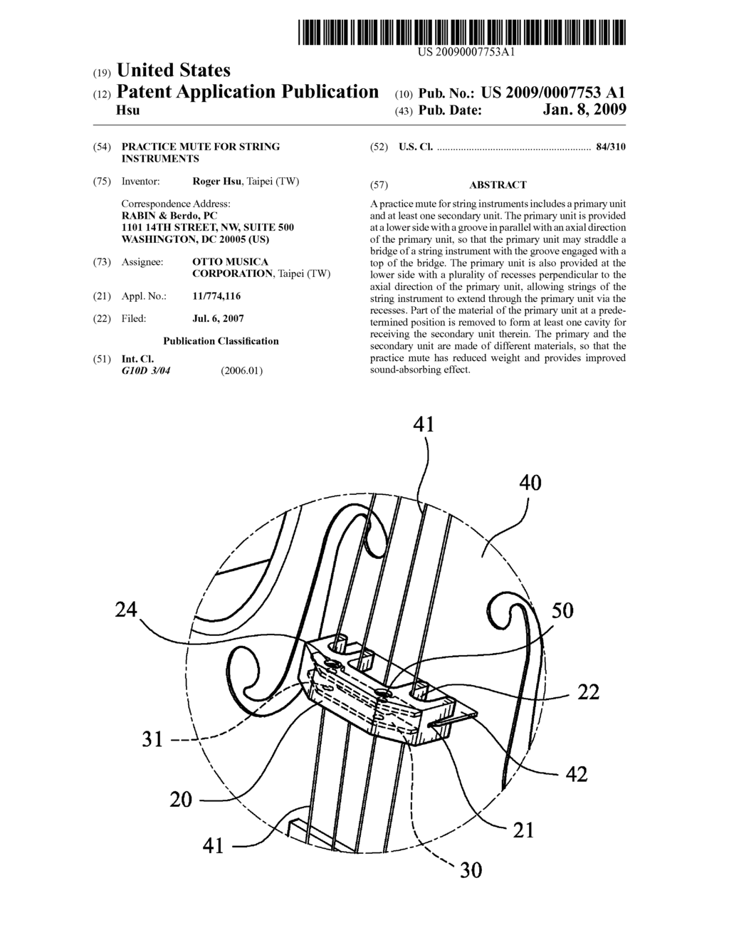 PRACTICE MUTE FOR STRING INSTRUMENTS - diagram, schematic, and image 01