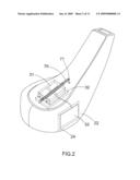 Golf club head cover with temperature controlling device diagram and image