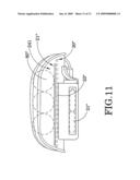 Golf club head cover with temperature controlling device diagram and image