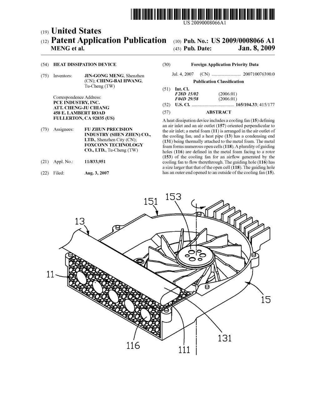 HEAT DISSIPATION DEVICE - diagram, schematic, and image 01