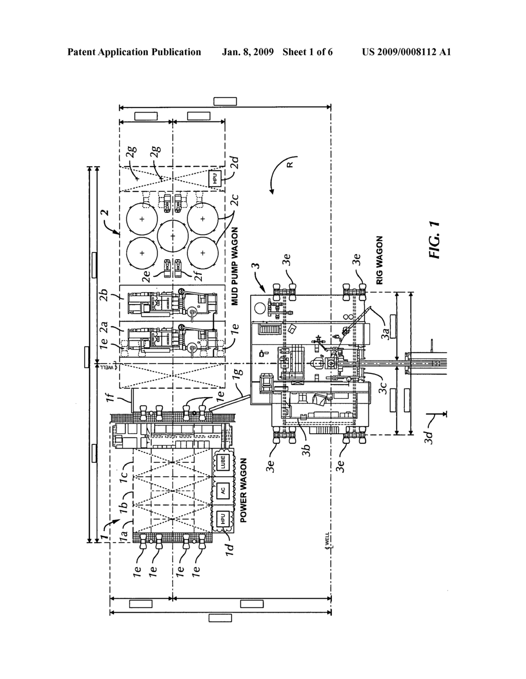 Method and Apparatus for Moving In Formation the Modular Components of a Drilling Rig from Well to Well - diagram, schematic, and image 02
