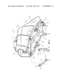 MOTORCYCLE FRAME WITH FUEL-STORAGE AND BREAK-AWAY ENGINE MOUNTS diagram and image