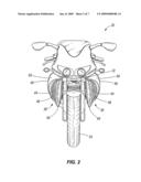 RESILIENT MOUNTING ARRANGEMENT FOR A MOTORCYCLE RADIATOR diagram and image