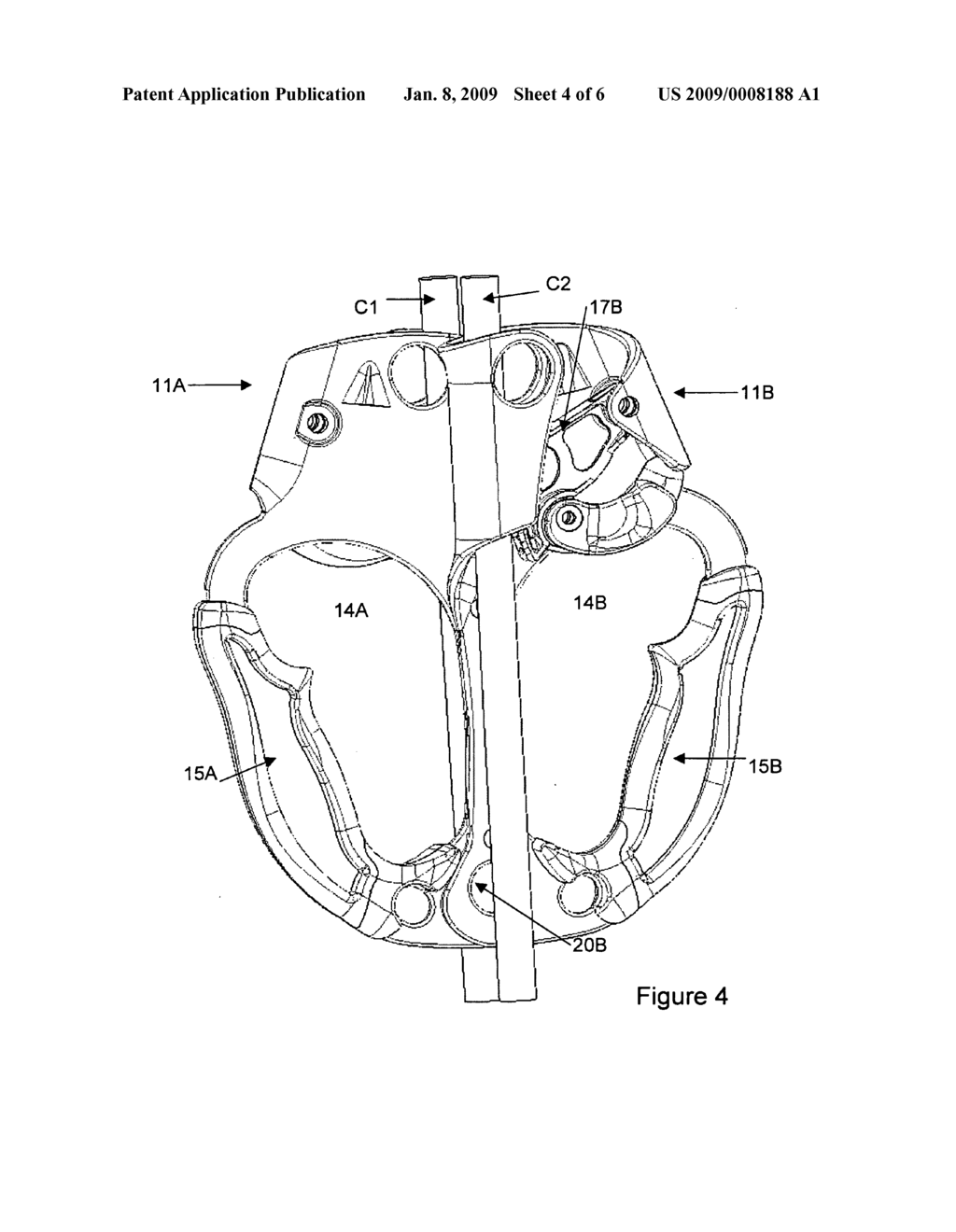 Ascender device on a double rope - diagram, schematic, and image 05