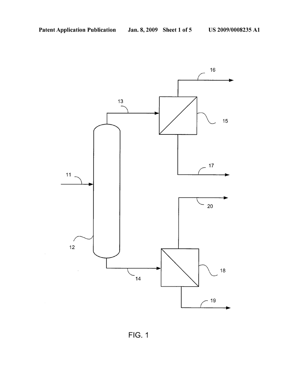 MEMBRANE-BASED HYBRID PROCESS FOR SEPARATION OF MIXTURES OF ORGANICS, SOLIDS, AND WATER - diagram, schematic, and image 02