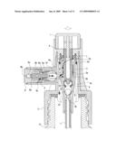 CONTENT DISCHARGE MECHANISM FOR PUMP-TYPE CONTAINER AND PUMP-TYPE PRODUCT WITH CONTENT DISCHARGE MECHANISM diagram and image