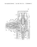 CONTENT DISCHARGE MECHANISM FOR PUMP-TYPE CONTAINER AND PUMP-TYPE PRODUCT WITH CONTENT DISCHARGE MECHANISM diagram and image