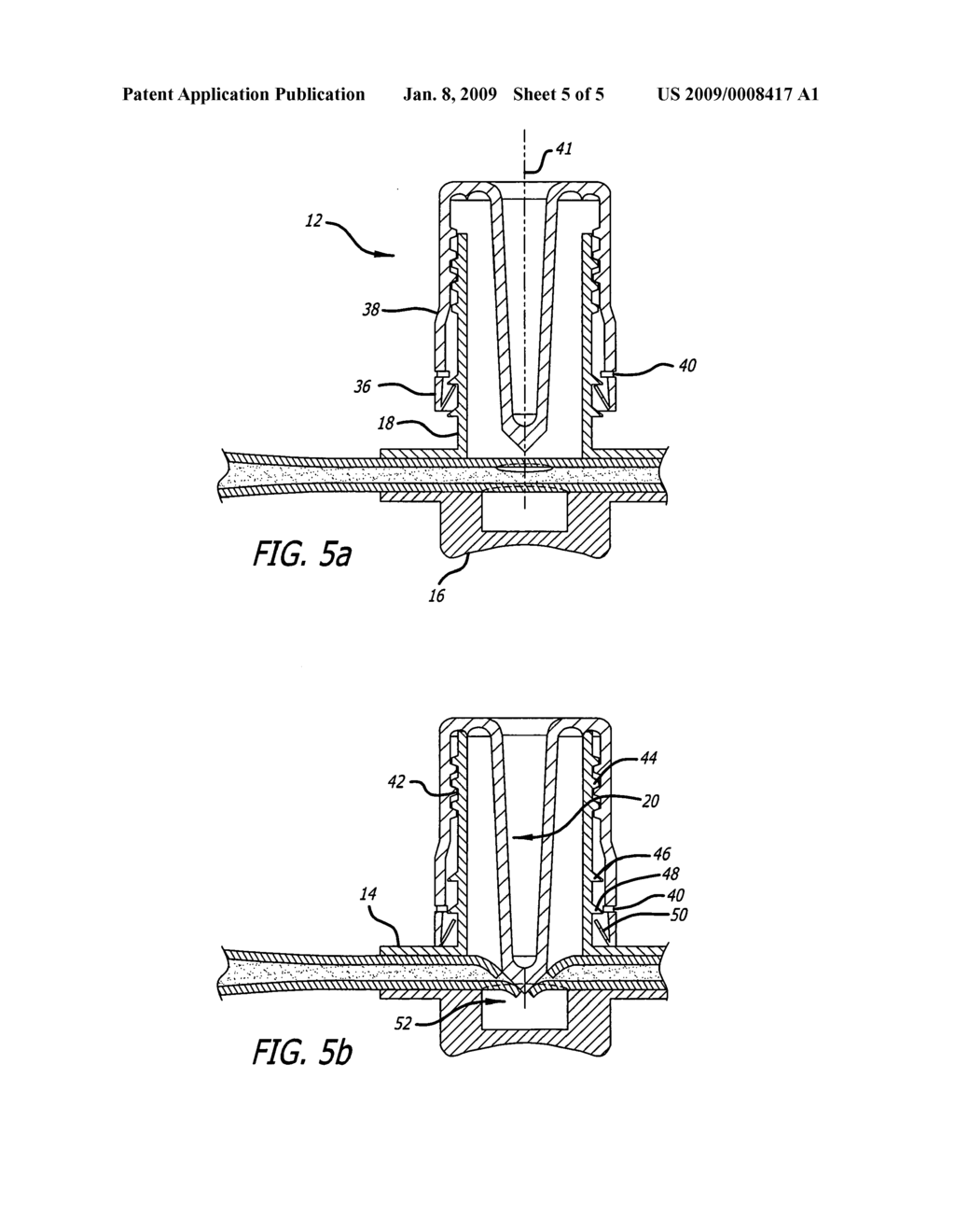 Attachable spout for affixation to pouch-like container of liquid - diagram, schematic, and image 06