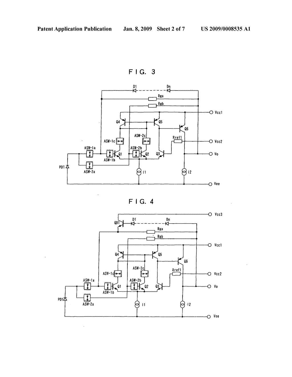 Differential amplifier circuit, operational amplifier circuit, light-receiving amplifier circuit using the same, function selection circuit, and light-receiving circuit using the same - diagram, schematic, and image 03