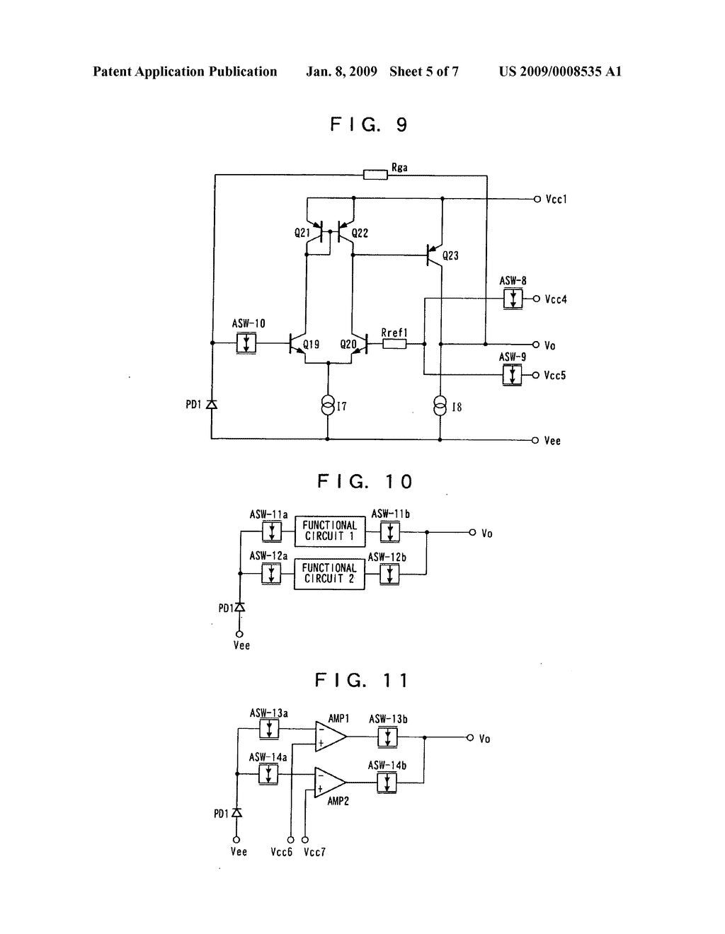 Differential amplifier circuit, operational amplifier circuit, light-receiving amplifier circuit using the same, function selection circuit, and light-receiving circuit using the same - diagram, schematic, and image 06