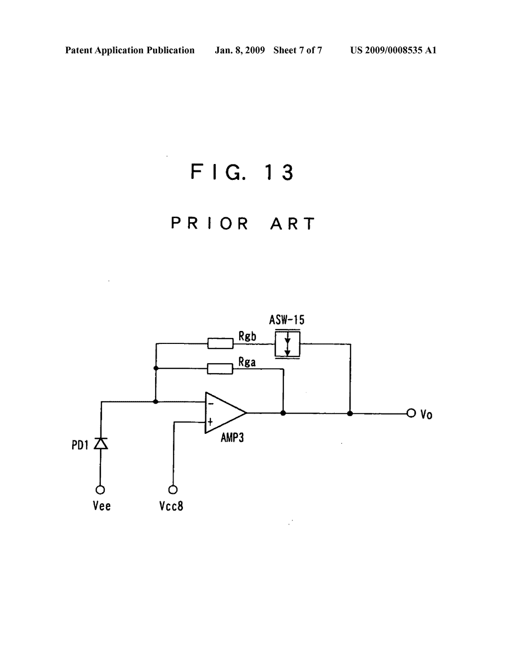 Differential amplifier circuit, operational amplifier circuit, light-receiving amplifier circuit using the same, function selection circuit, and light-receiving circuit using the same - diagram, schematic, and image 08