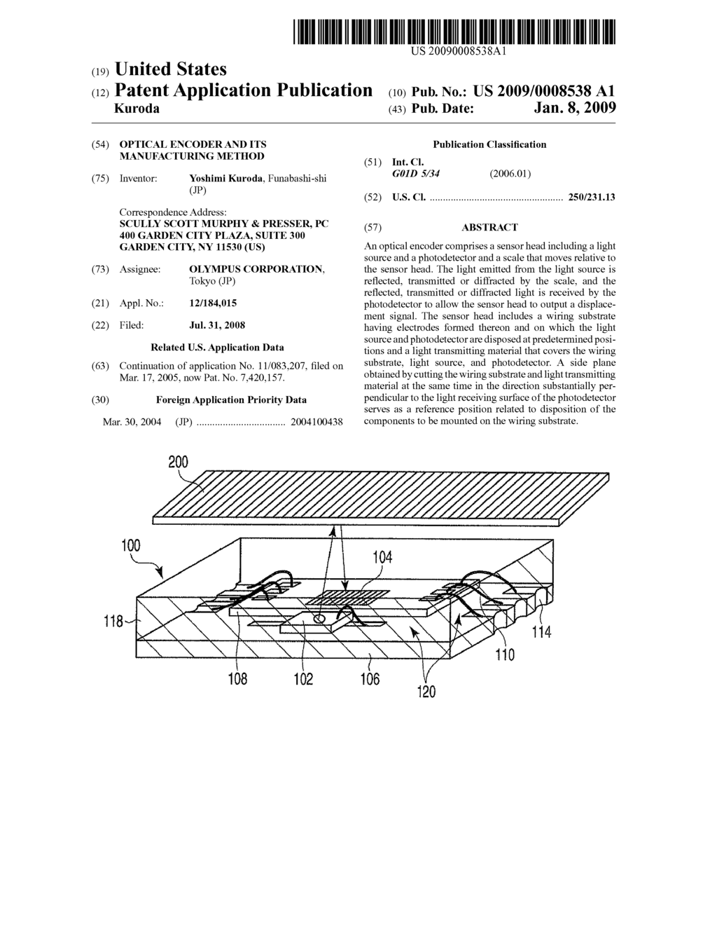 OPTICAL ENCODER AND ITS MANUFACTURING METHOD - diagram, schematic, and image 01