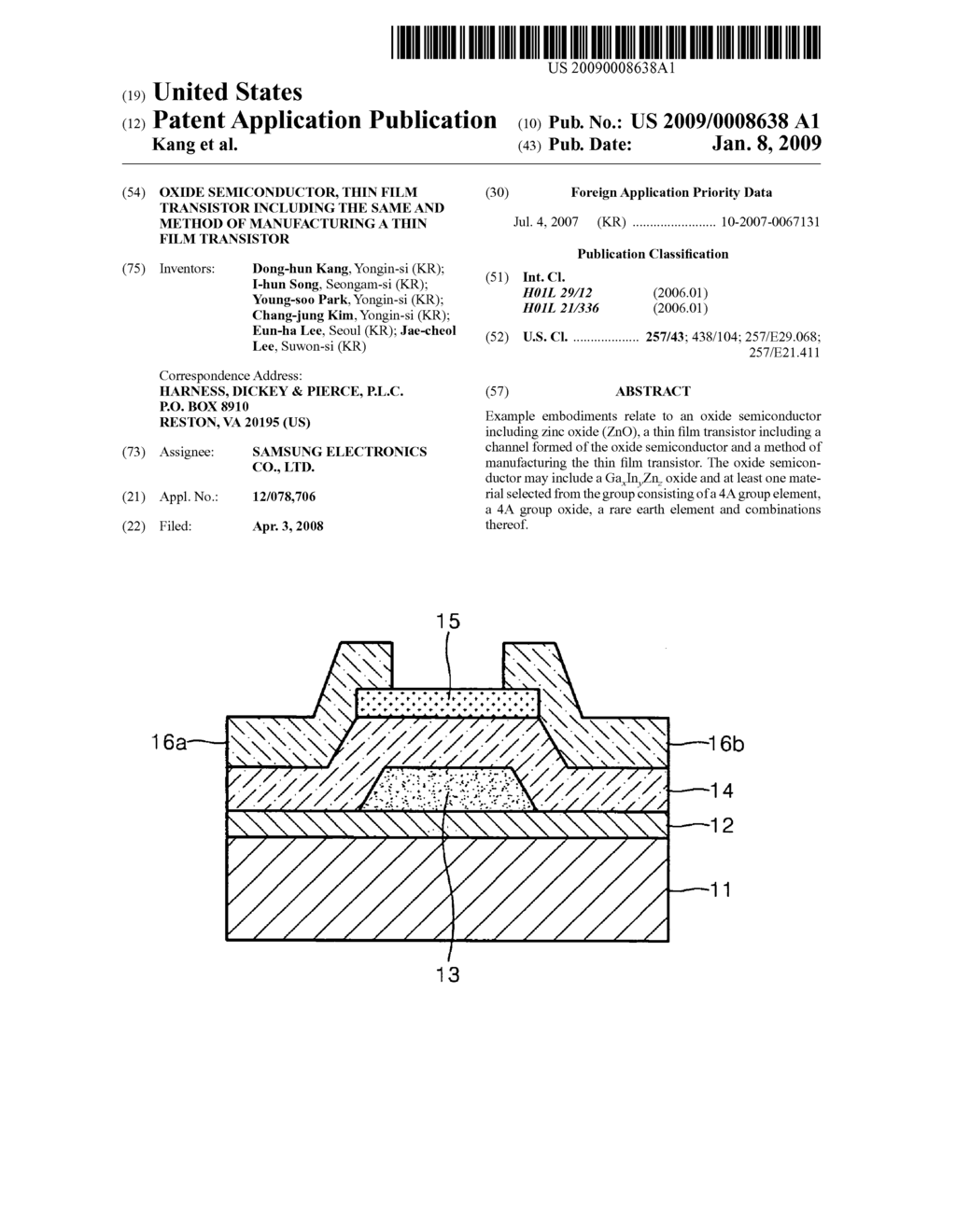 Oxide semiconductor, thin film transistor including the same and method of manufacturing a thin film transistor - diagram, schematic, and image 01