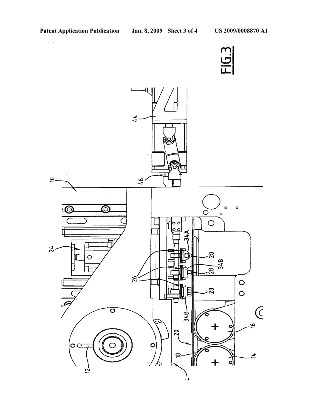 Device for braking flat products and corresponding folder - diagram, schematic, and image 04