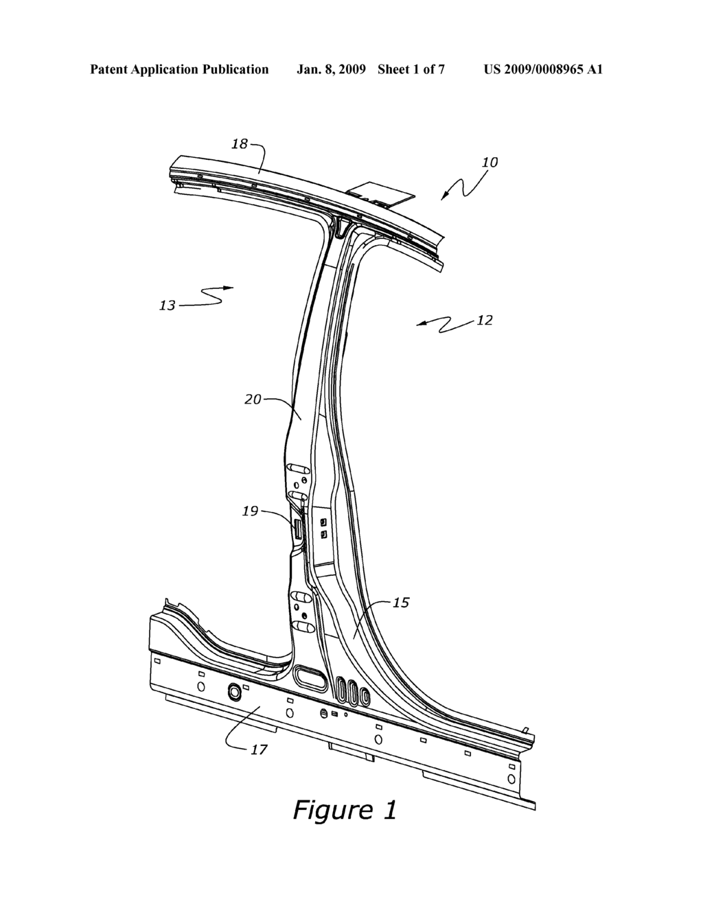 Striker Reinforcement for Hydroformed Automotive Door Frame - diagram, schematic, and image 02