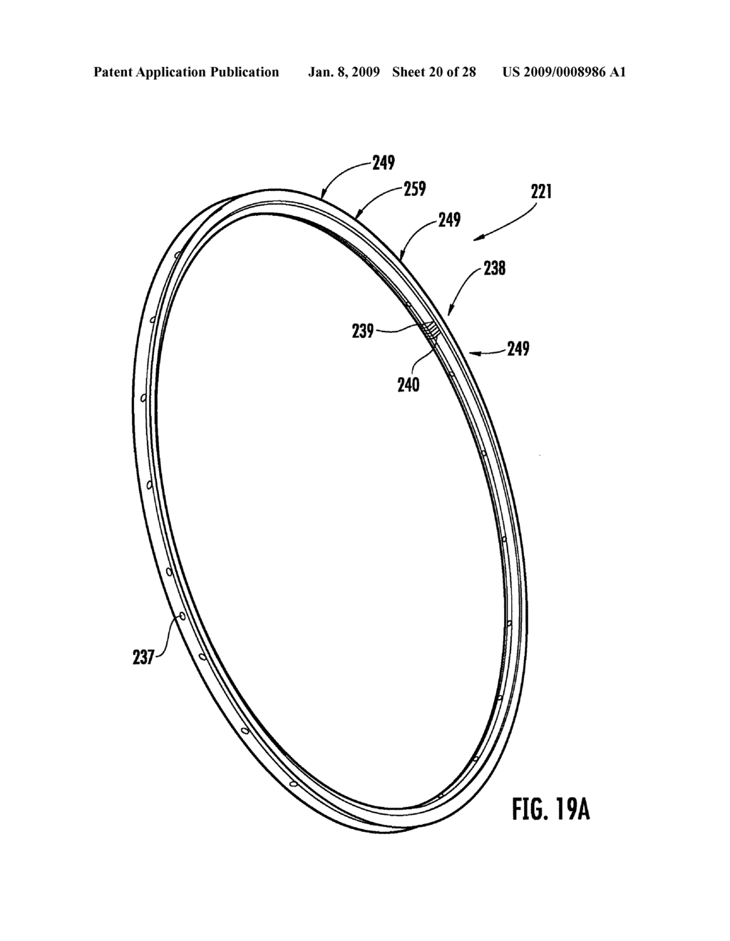 RIM AND BICYCLE WHEEL WITH WINGS HAVING COMPENSATED LOCALISED WAVING - diagram, schematic, and image 21