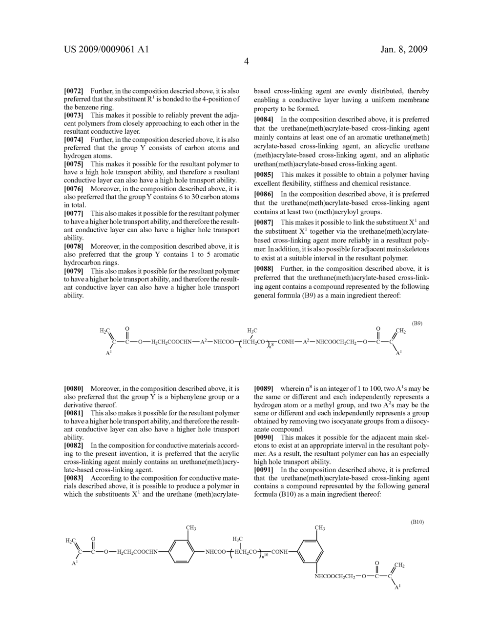 Composition for Conductive Materials Comprising Crosslinkable Arylamine Compounds and Use Thereof in Electronic Devices and Electronic Equipment - diagram, schematic, and image 12