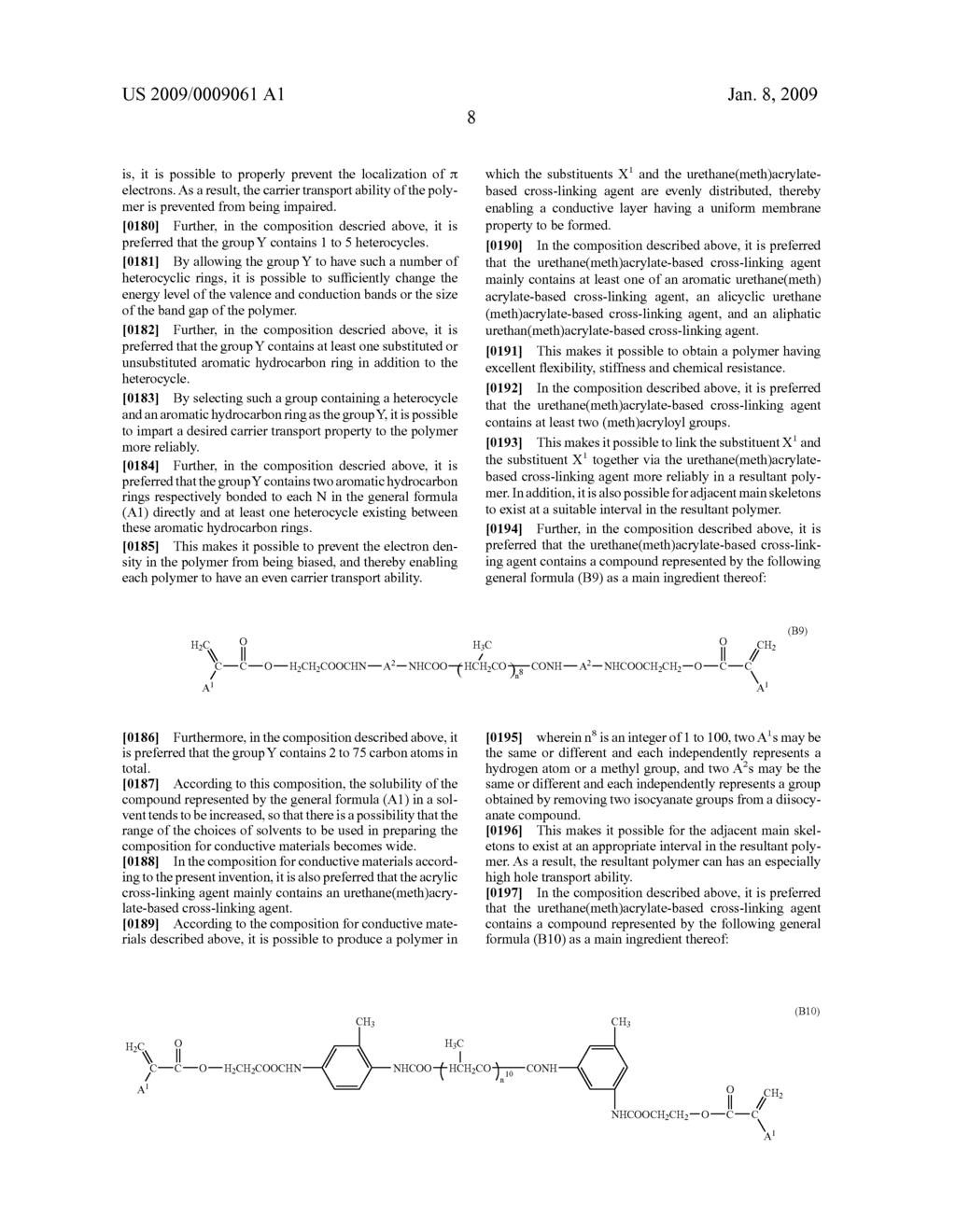 Composition for Conductive Materials Comprising Crosslinkable Arylamine Compounds and Use Thereof in Electronic Devices and Electronic Equipment - diagram, schematic, and image 16