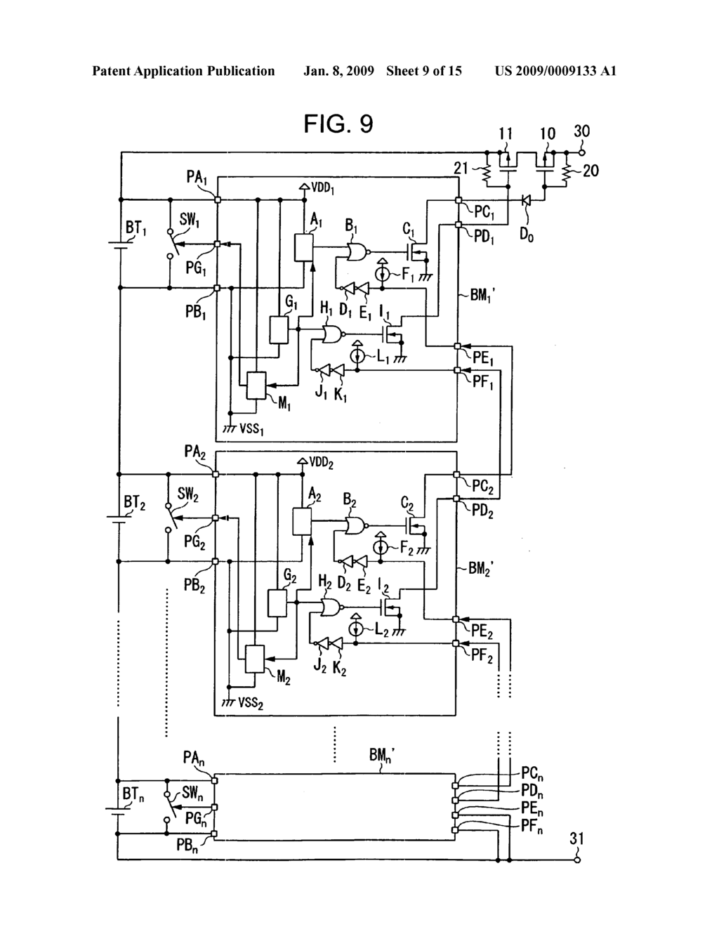 Battery state monitoring circuit and battery apparatus - diagram, schematic, and image 10