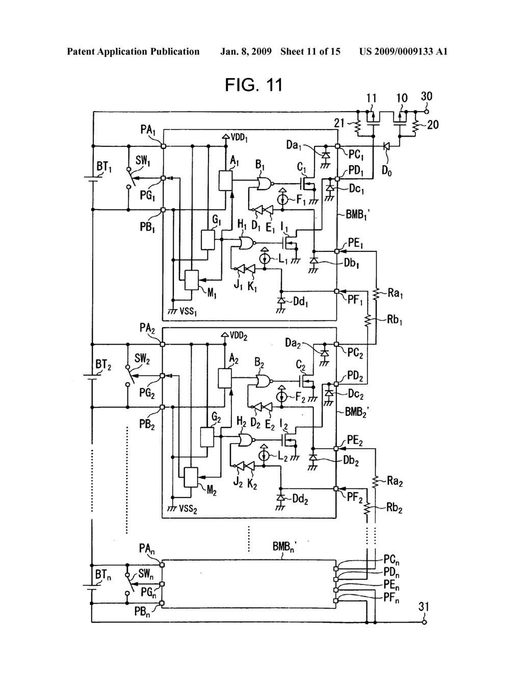 Battery state monitoring circuit and battery apparatus - diagram, schematic, and image 12