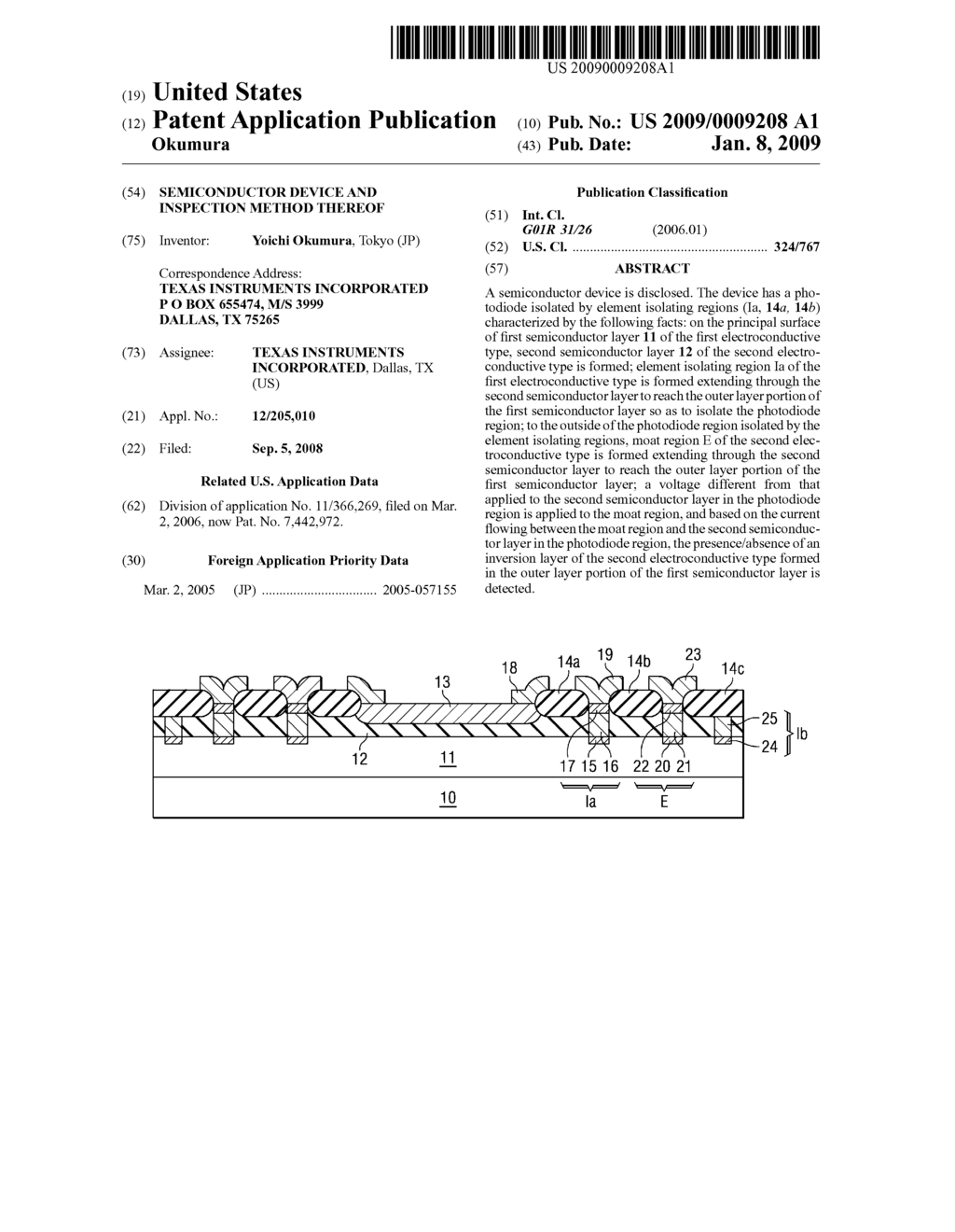 SEMICONDUCTOR DEVICE AND INSPECTION METHOD THEREOF - diagram, schematic, and image 01