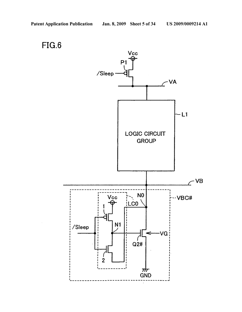 Semiconductor device reducing power consumption in standby mode - diagram, schematic, and image 06