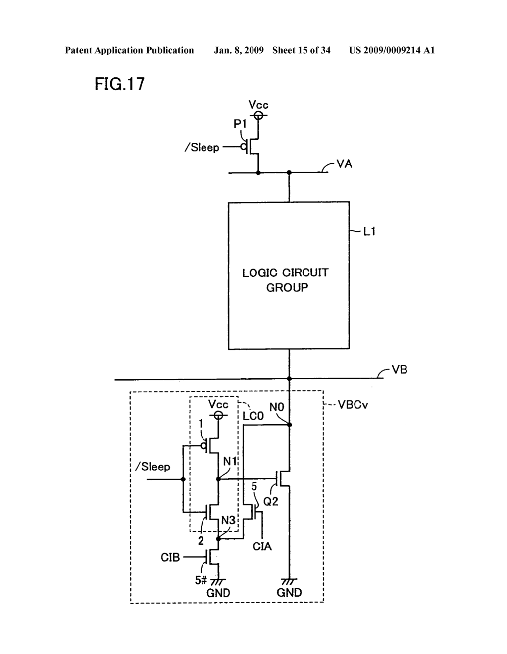 Semiconductor device reducing power consumption in standby mode - diagram, schematic, and image 16