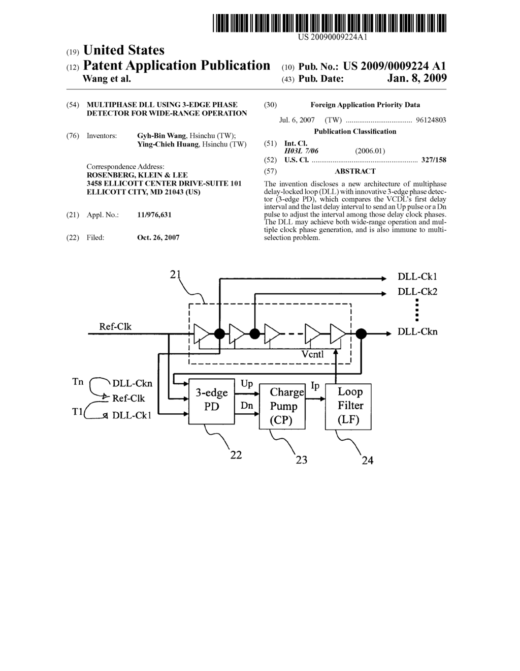 Multiphase DLL using 3-edge phase detector for wide-range operation - diagram, schematic, and image 01