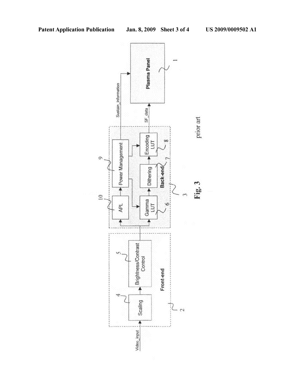 Method for driving a plasma display panel with attenuation extimation and compensation and corresponding apparatus - diagram, schematic, and image 04