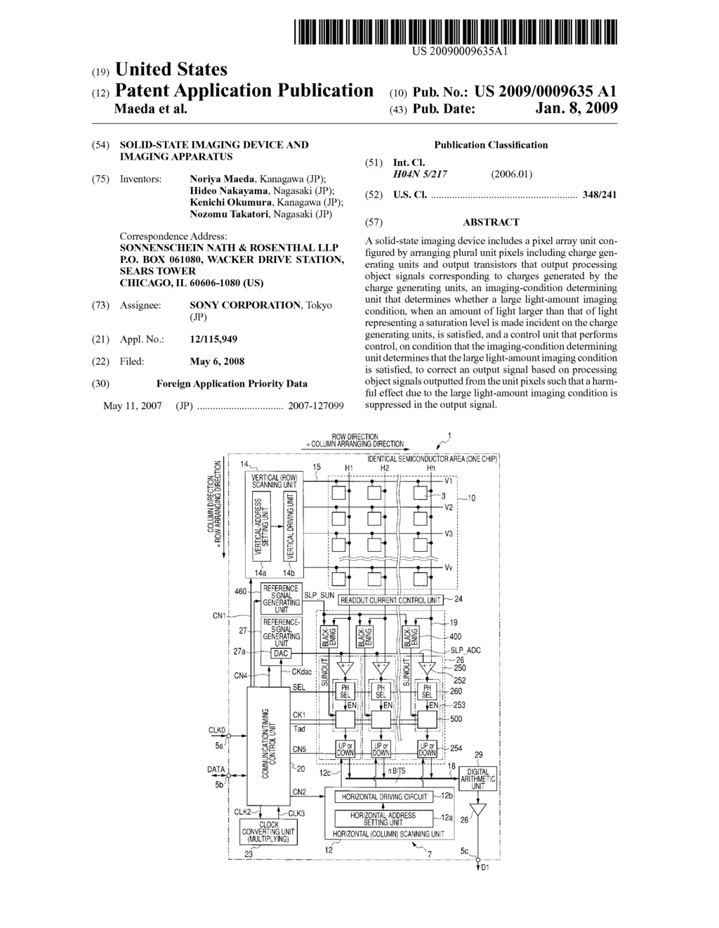 SOLID-STATE IMAGING DEVICE AND IMAGING APPARATUS - diagram, schematic, and image 01