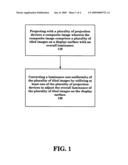 Correcting luminance non-uniformity in a tiled projection system diagram and image