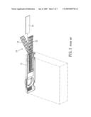 Projector with an external air filtration device diagram and image