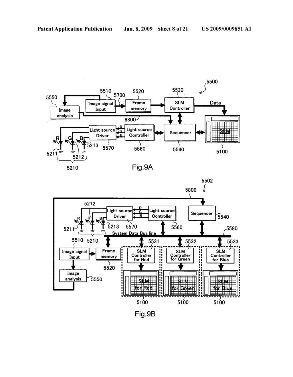 Projection apparatus with coherent light source - diagram, schematic, and image 09