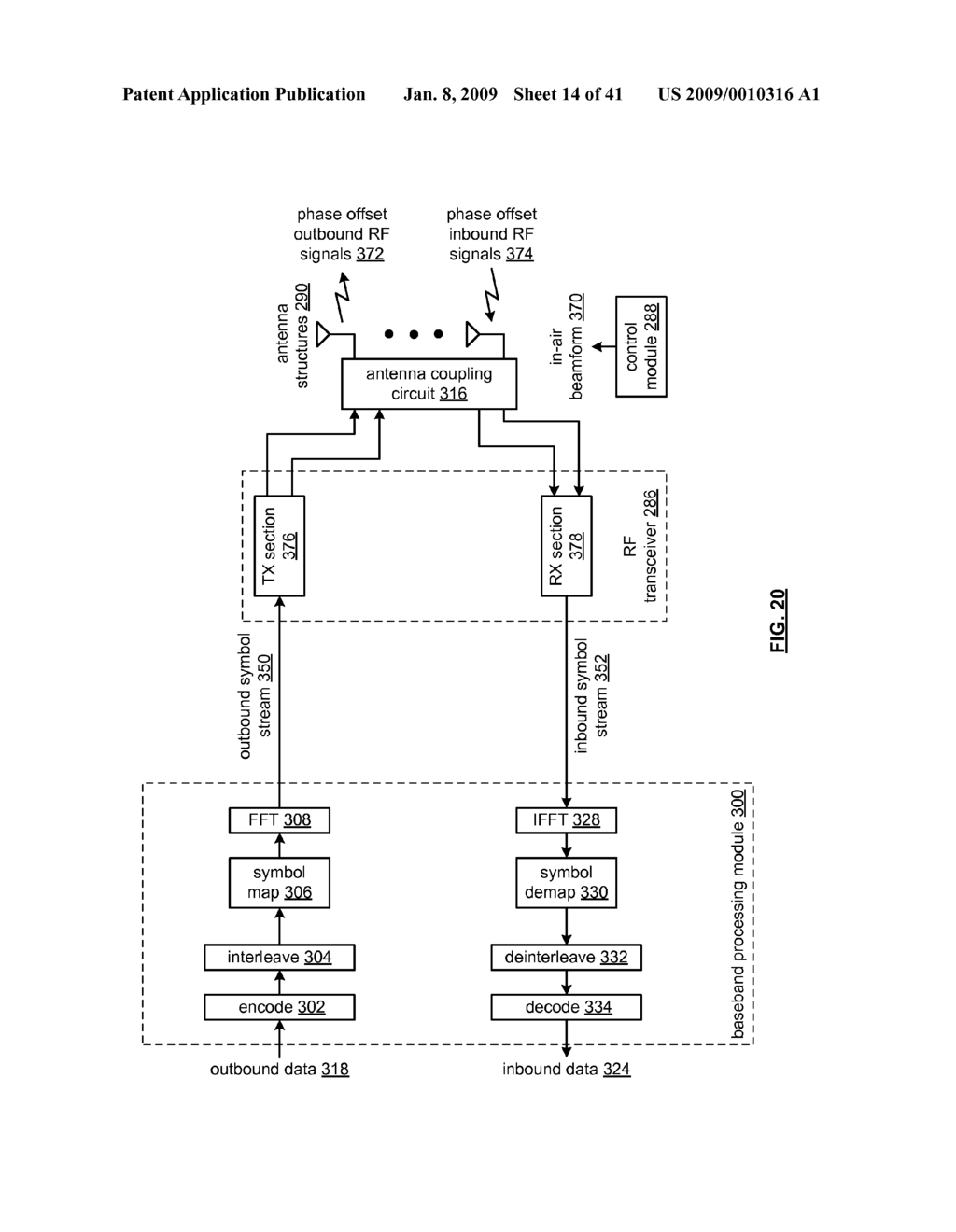 RECONFIGURABLE MIMO TRANSCEIVER AND METHOD FOR USE THEREWITH - diagram, schematic, and image 15