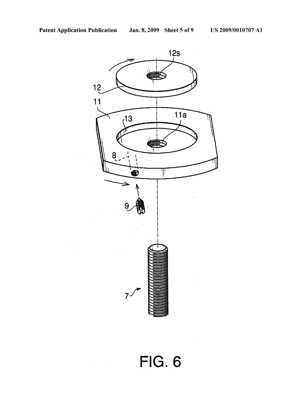 CONNECTION MECHANISM OF PLATE MEMBER AND SHAFT MEMBER - diagram, schematic, and image 06