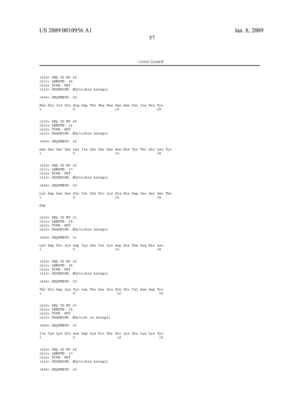 EHRLICHIA EWINGII PROTEINS, NUCLEIC ACIDS, AND METHODS OF THEIR USE - diagram, schematic, and image 76