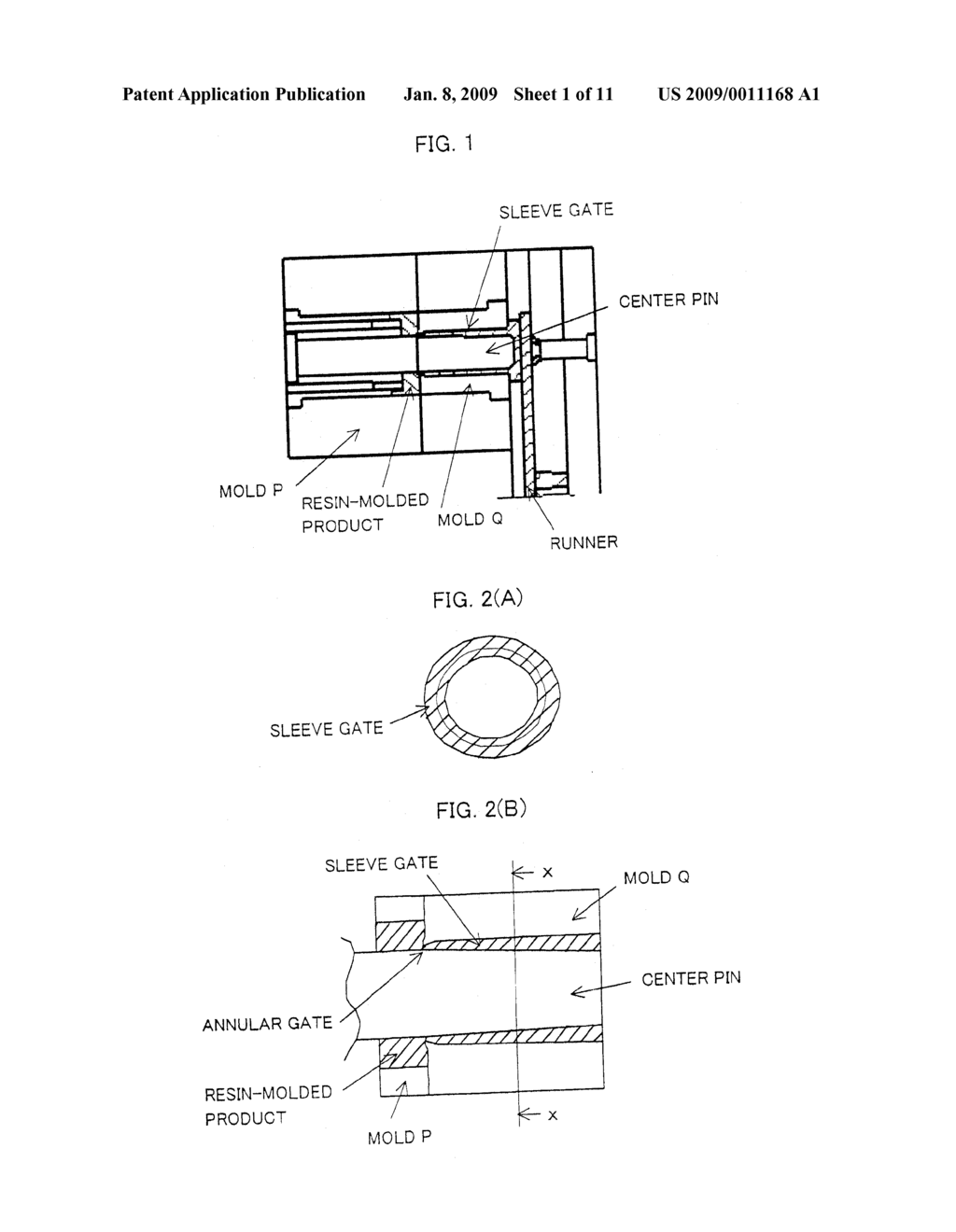 CIRCULAR RESIN-MOLDED PRODUCT HAVING CIRCULAR CENTER HOLE AND METHOD AND APPARATUS FOR MOLDING THE SAME - diagram, schematic, and image 02