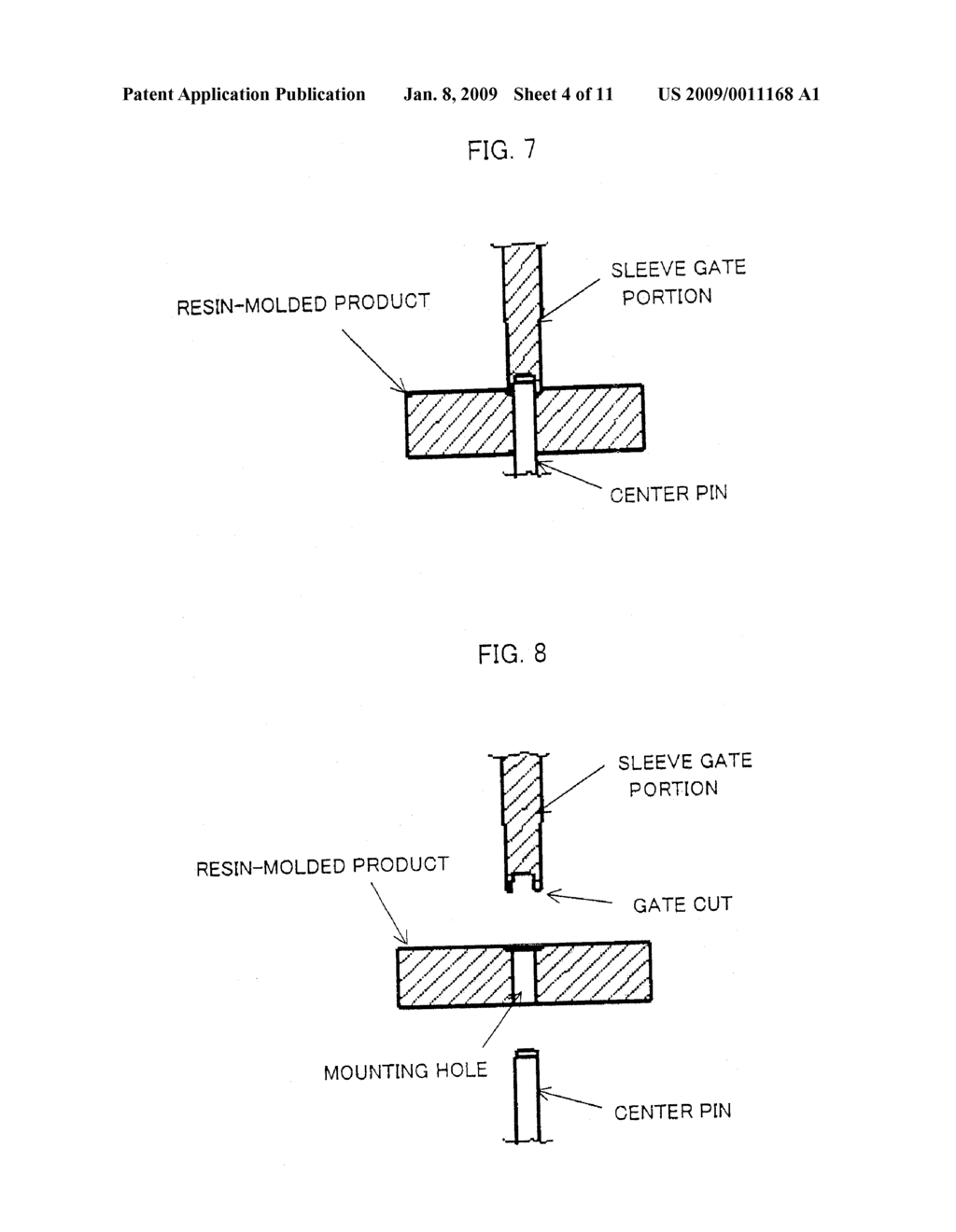 CIRCULAR RESIN-MOLDED PRODUCT HAVING CIRCULAR CENTER HOLE AND METHOD AND APPARATUS FOR MOLDING THE SAME - diagram, schematic, and image 05