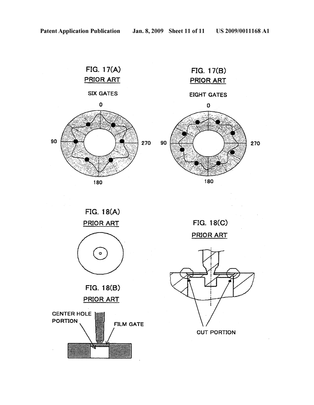 CIRCULAR RESIN-MOLDED PRODUCT HAVING CIRCULAR CENTER HOLE AND METHOD AND APPARATUS FOR MOLDING THE SAME - diagram, schematic, and image 12