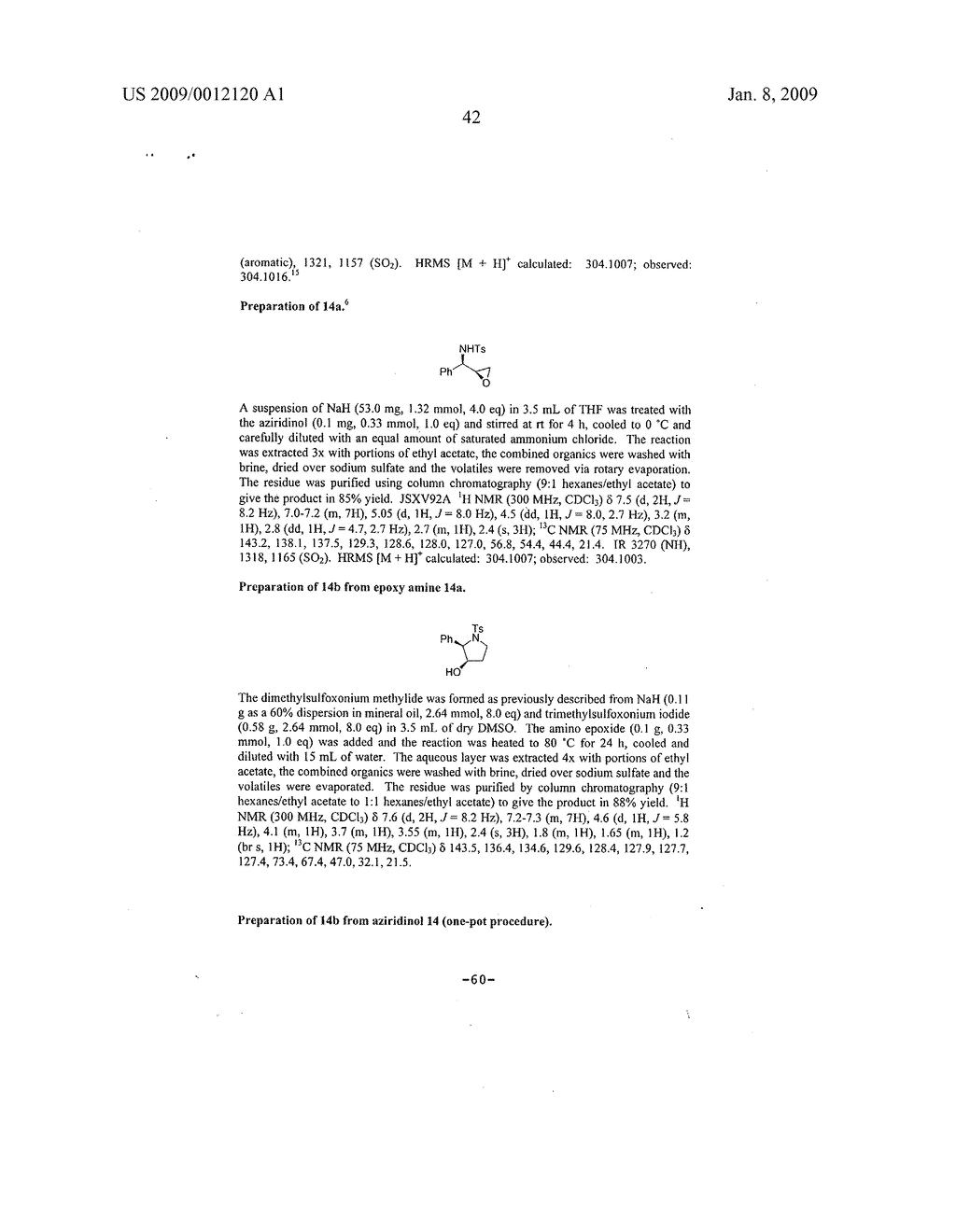 Synthesis of N-heterocycles, beta-amino acids, and allyl amines via aza-payne mediated reaction of ylides and hydroxy aziridines - diagram, schematic, and image 45