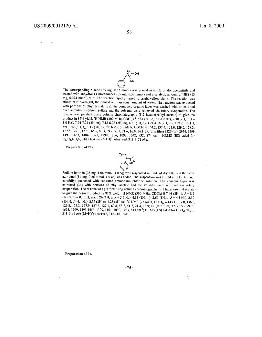 Synthesis of N-heterocycles, beta-amino acids, and allyl amines via aza-payne mediated reaction of ylides and hydroxy aziridines - diagram, schematic, and image 61