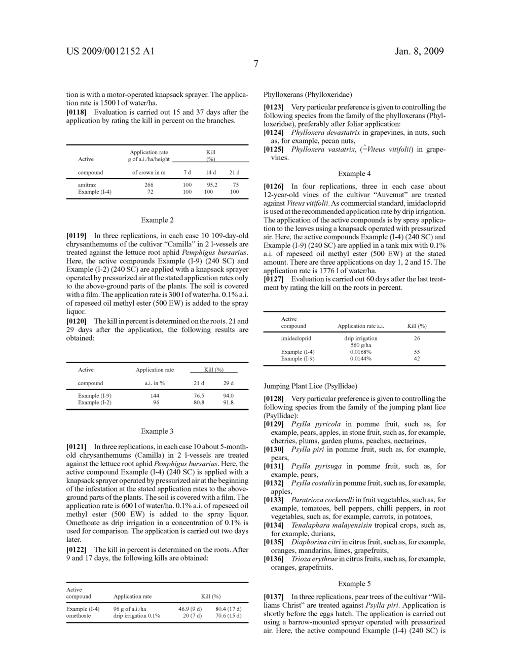 Use of Tetramic Acid Derivatives for Controlling Insects from the Genus of the Plane Lice (Sternorrhyncha) - diagram, schematic, and image 08