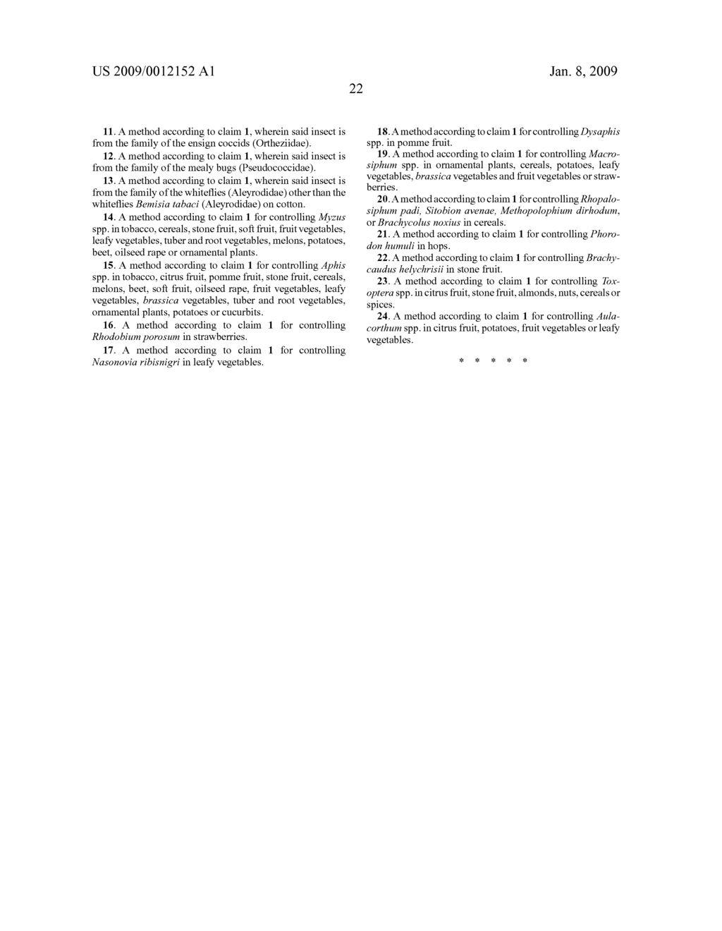 Use of Tetramic Acid Derivatives for Controlling Insects from the Genus of the Plane Lice (Sternorrhyncha) - diagram, schematic, and image 23